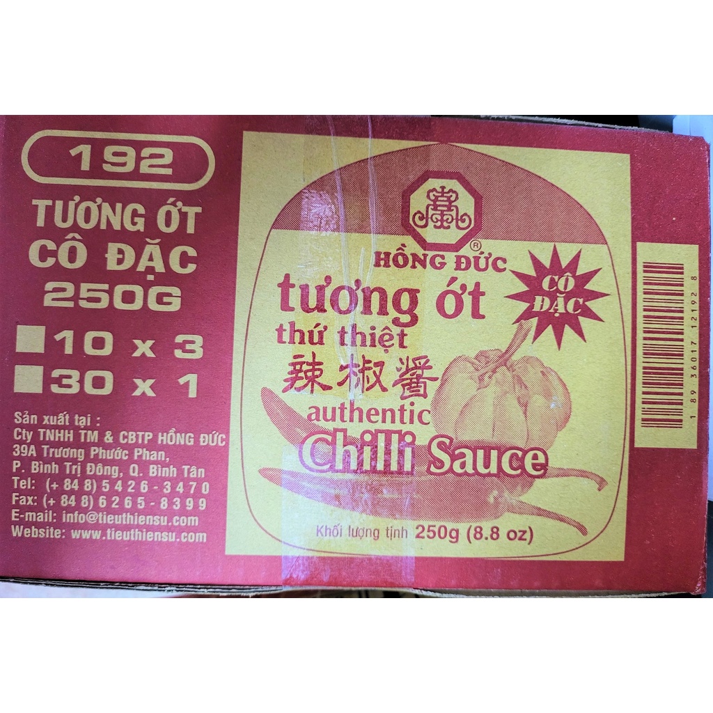 TƯƠNG ỚT CÔ ĐẶC SIÊU CAY [VN] HỒNG ĐỨC Authentic Chilli Sauce