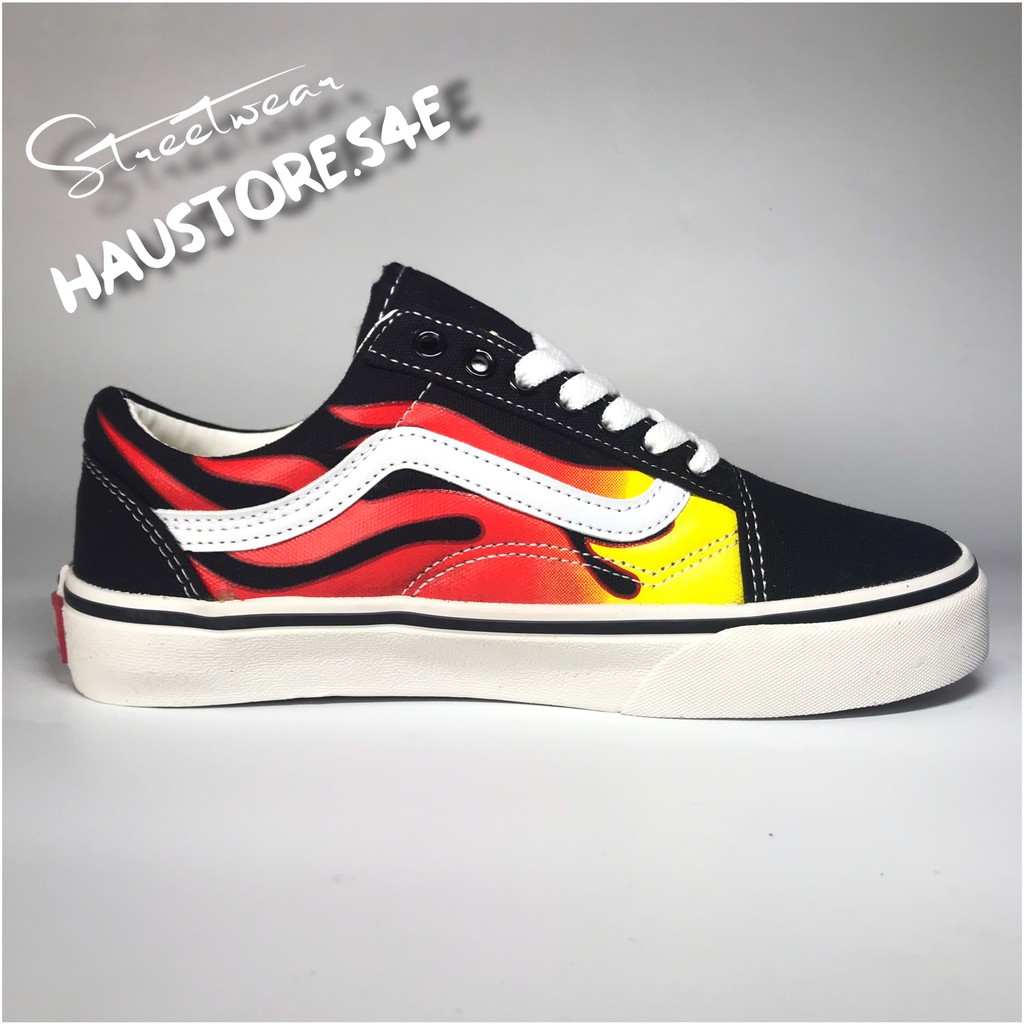 Giày V Old School Fire Lửa full Box,tag tặng dây V |Ảnh thật,vidieo thật - Freeship|