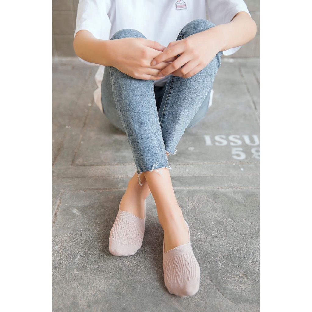 Tất mắt cá chất Cotton màu sắc kẹo ngọt