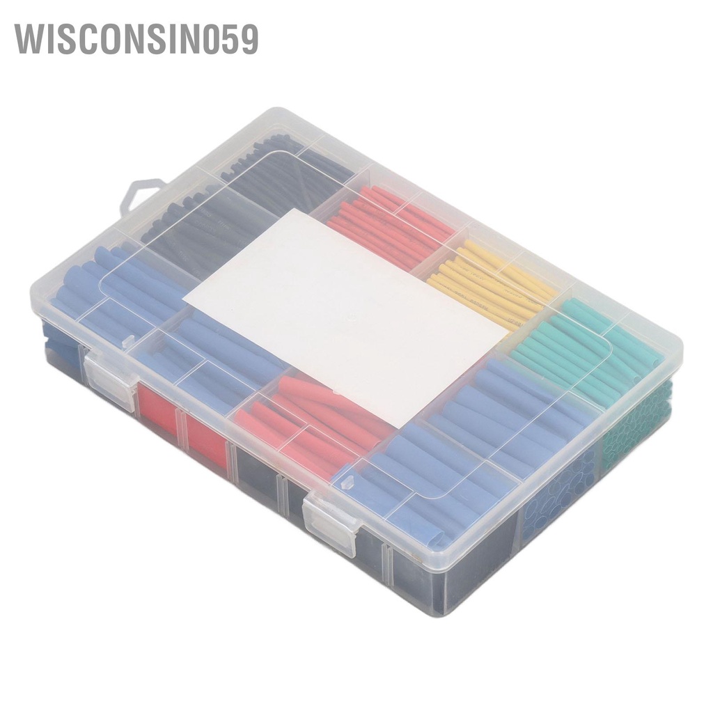 Wisconsin059 850Pcs Ống co nhiệt 2: 1 Tỷ lệ mềm Bộ ngót chống cháy linh hoạt