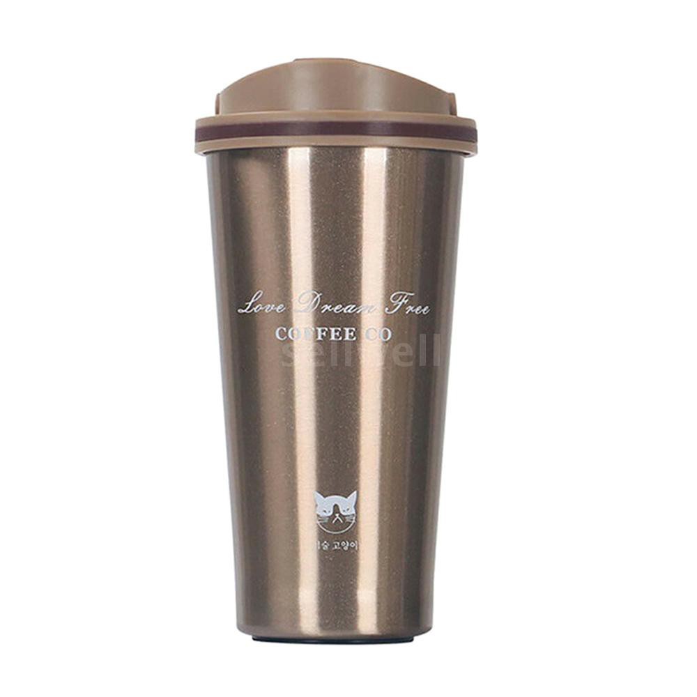 S&W 500ml Stainless Steel Car Coffee Cup Leakproof Insulated Thermal Thermos Cup Car Portable Travel Coffee Mug