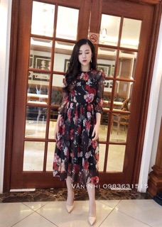 VÁY MAXI HOA , ẢNH THẬT ,CLIP THẬT