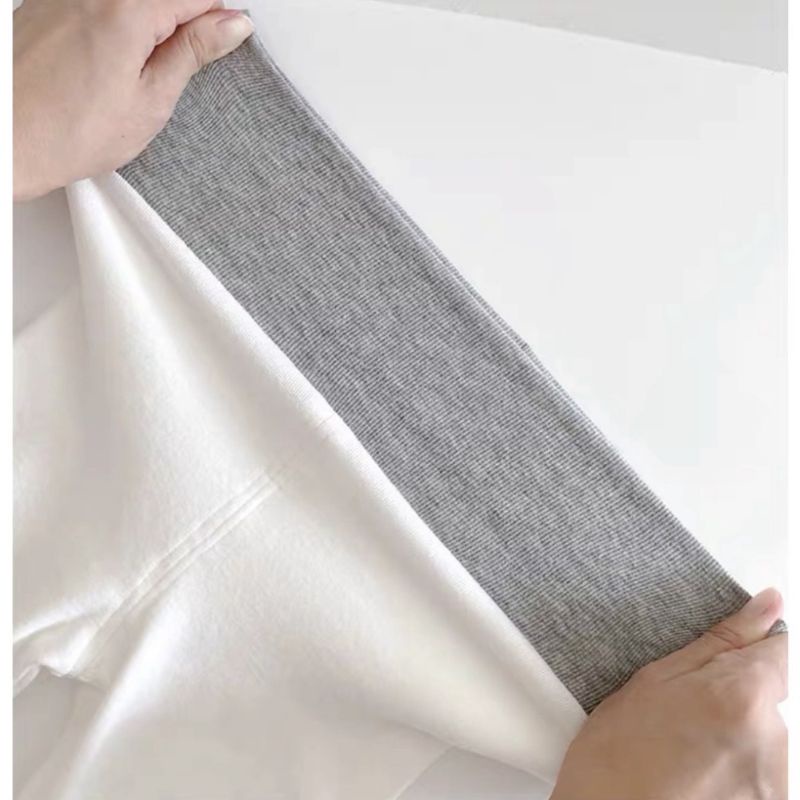 Bộ dài tay giữ nhiệt quần cạp cao chất cotton Hàn cho bé trai,bé gái