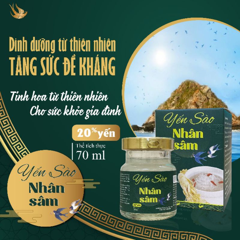 Yến sào nhân sâm 70ml bổ sung dinh dưỡng tăng đề kháng