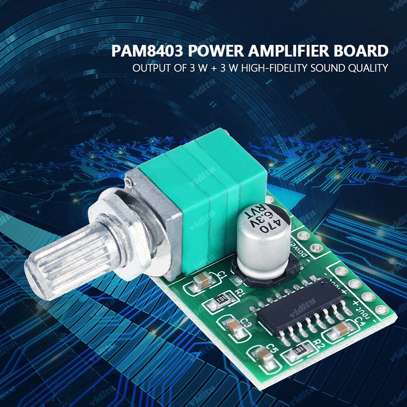 Mạch khuyếch đại âm thanh 2 kênh 3W mini PAM8403 2.0 class D