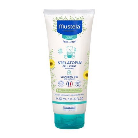 Gel Tắm Gội Da Chàm Thể Tạng Mustela Stelatopia Cleansing Gel 200ml