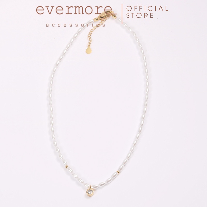 Dây chuyền chuỗi ngọc trai nhân tạo oval EVERMORE - D054