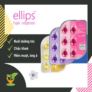Viên serum dưỡng tóc ELLIPS (Vỉ 6 viên) - Vitamin dưỡng tóc