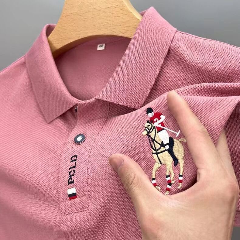 Áo Thun Polo Tay Ngắn Màu Sắc Đơn Giản Có Size Lớn Cho Nam Giới