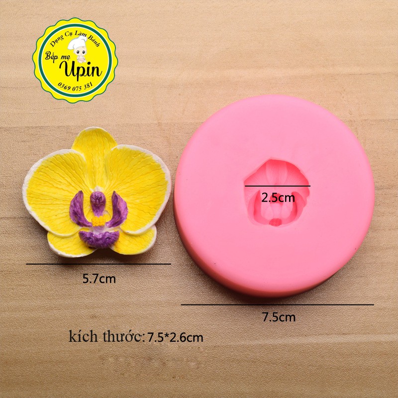 Khuôn Silicon hoa lan hồ điệp làm bánh rau câu, xôi đậu, socola