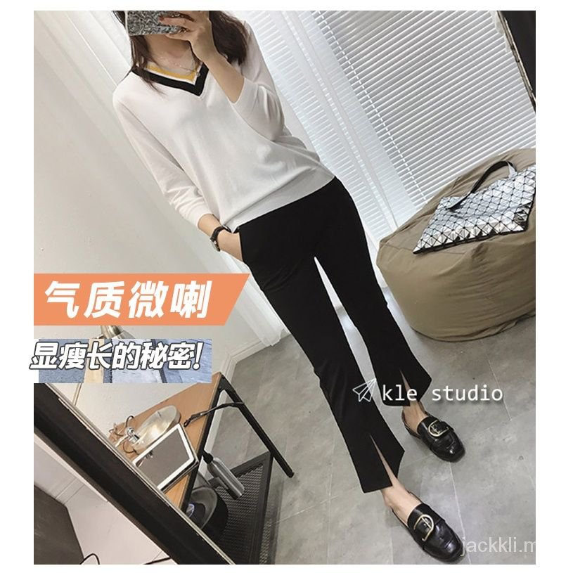 Quần Dài Ống Loe Xẻ Tà Trước 2021spring Thời Trang Mới Cho Bé | BigBuy360 - bigbuy360.vn