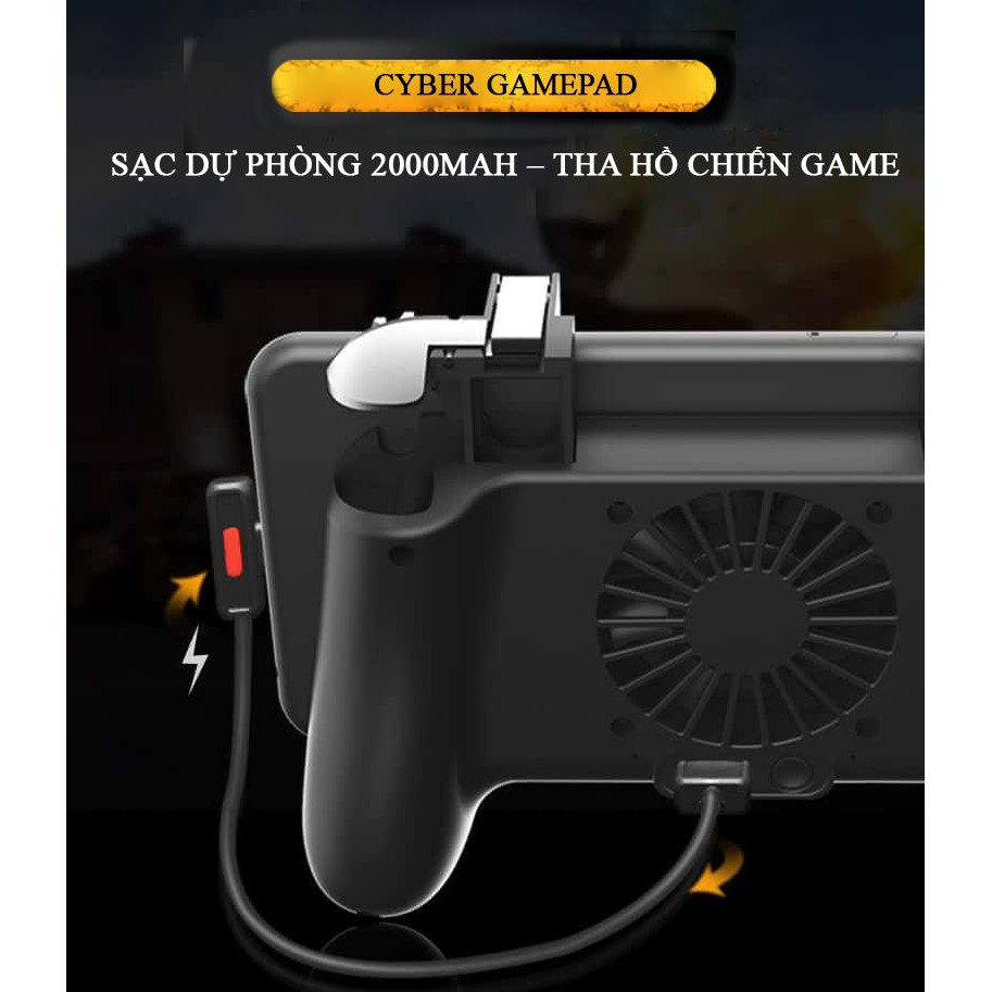 Cyber GamePad - Tay Cầm Tản Nhiệt + Sạc Dự Phòng + Tặng Nút Xoay Joystick giá 100k - Home and Garden