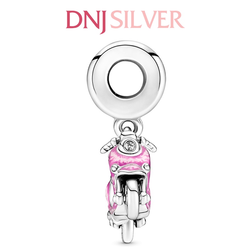 [Hàng cao cấp] Charm bạc 925 cao cấp, hàng chuẩn bạc - Charm Pink Scooter thích hợp để mix vòng tay charm - DN098