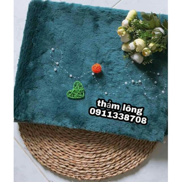 Thảm lông  xanh cổ vịt