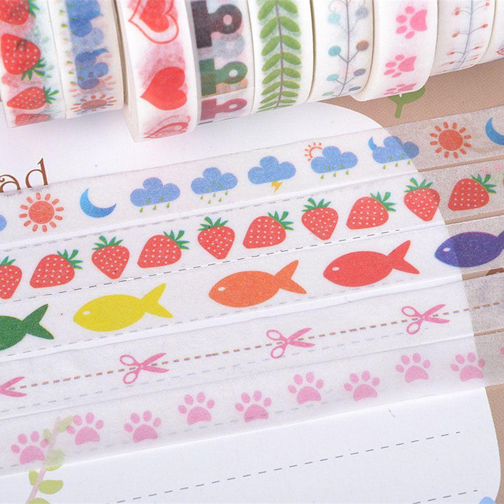 Cuộn Băng Dính Washi Có Thể Xé Dùng Trang Trí DIY