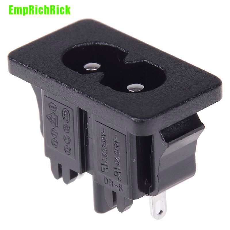 5 Đầu Nối Ac250v 2.5a Iec320 C8 Male 2 Pins