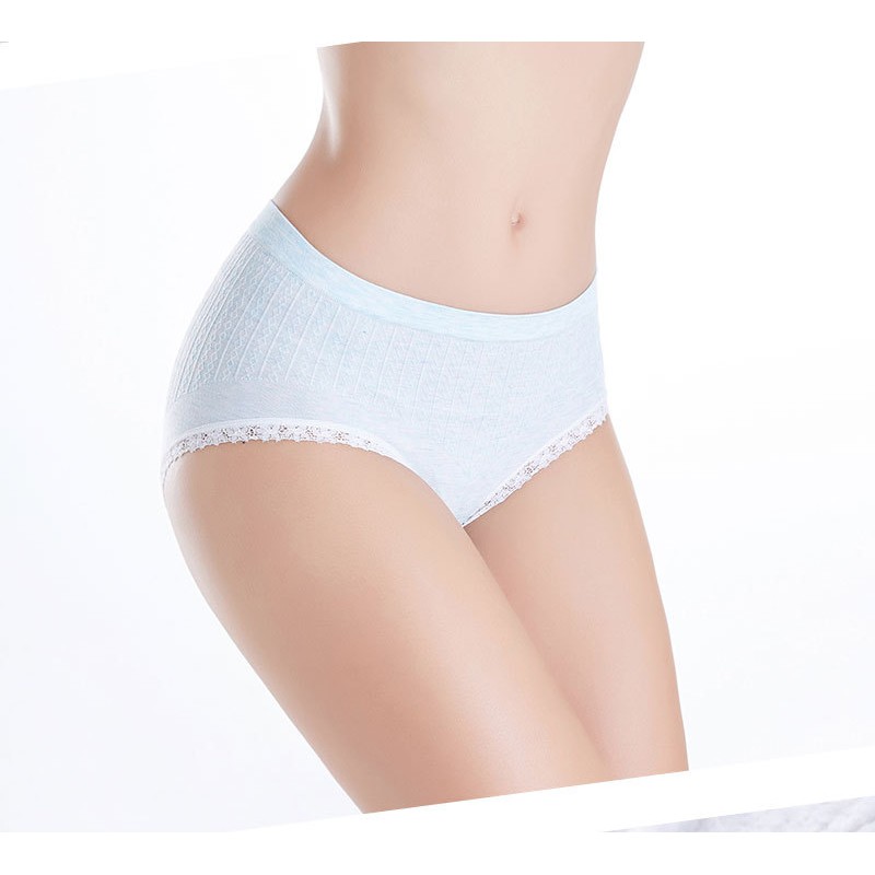 Quần lót nữ eo cao liền mạch màu cotton, thoáng khí quần short nữ cao co giãn 4 chiều (màu sắc ngẫu nhiên)