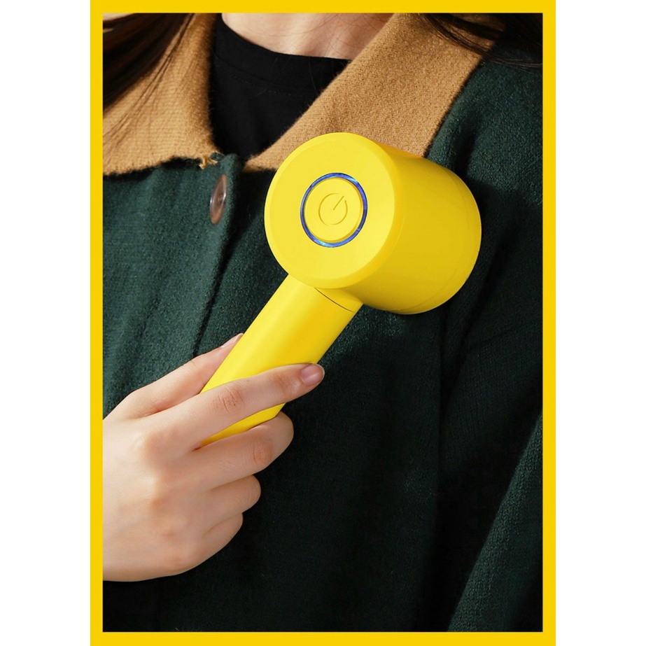 Máy cắt lông Xù 2 in 1 kiêm con Lăn làm sạch quần áo len dạ Sạc Pin tiện dụng