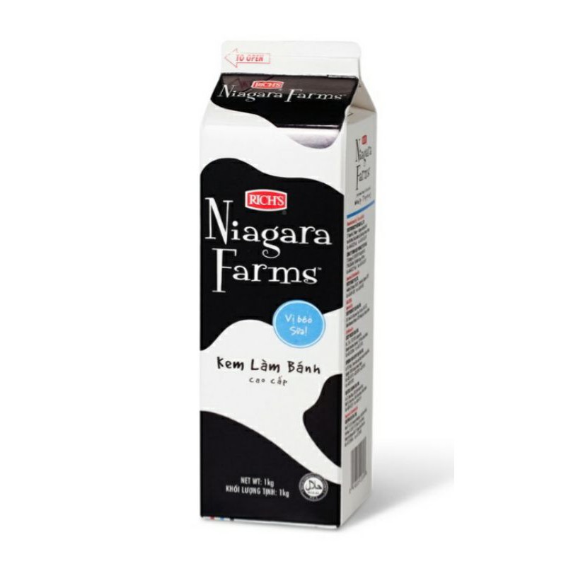 Kem làm bánh Niagara rich hộp 1lít