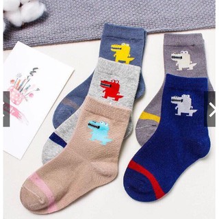 5 đôi tất khủng long cao cổ trẻ em 1-7 Tuổi meco