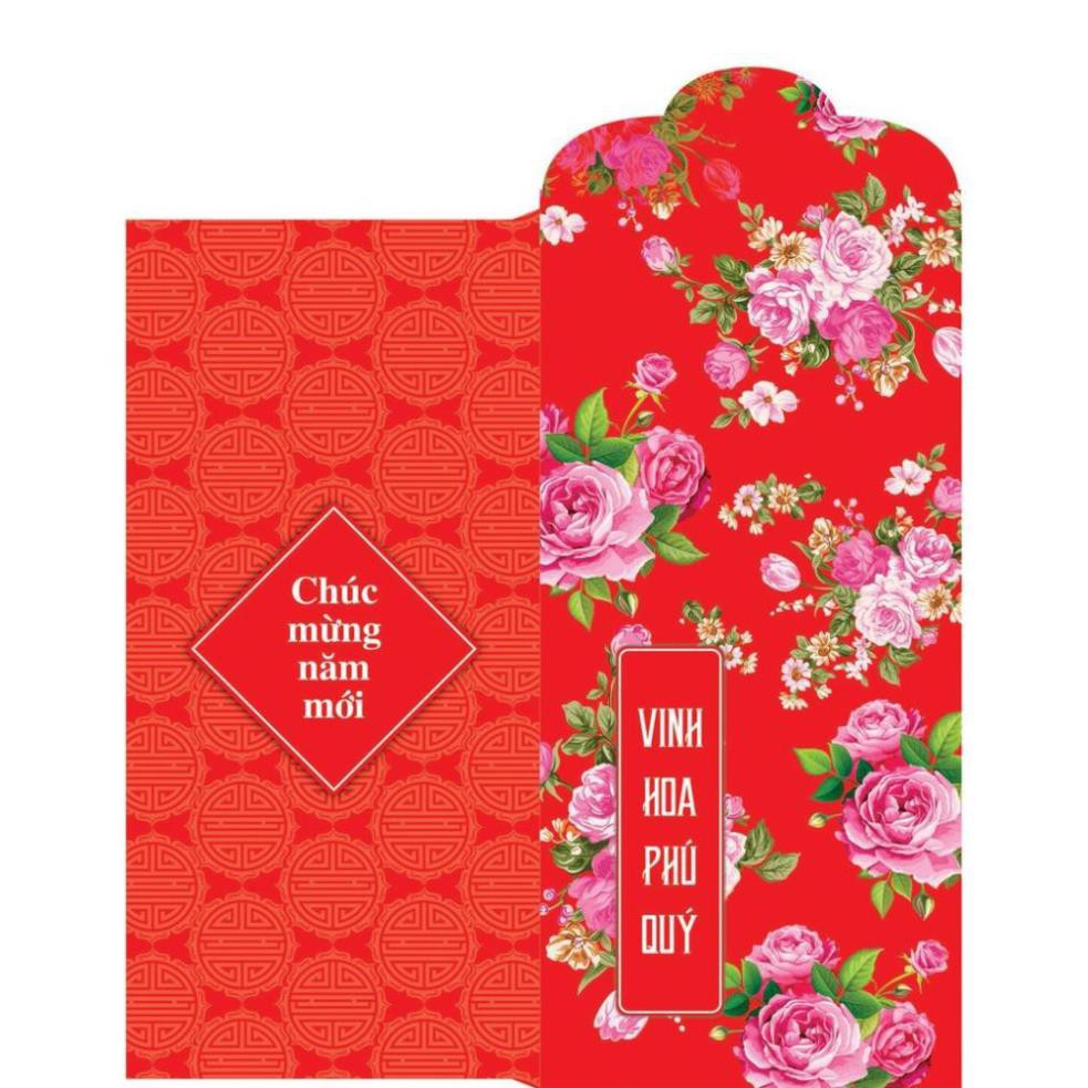 Bộ 100 Lì Xì Hoa Tết ( Chia Đều Các Mẫu )