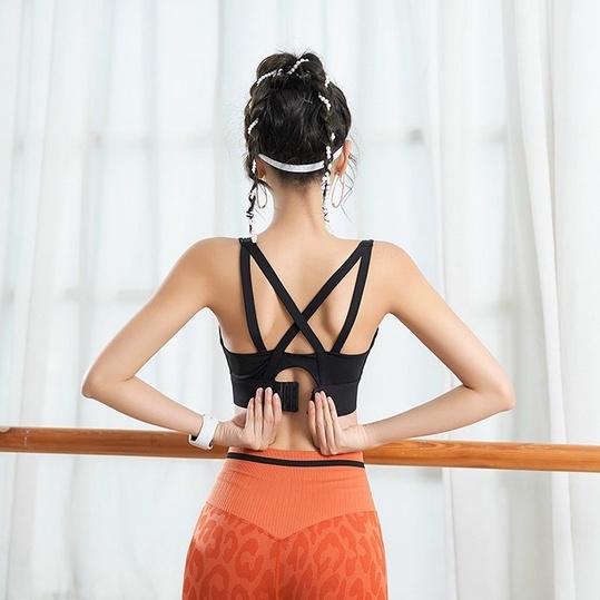 Aó tập gym yoga thể thao nữ, áo bra thun lì mịn cao cấp khóa móc cài mút đúc Bin Sports A183