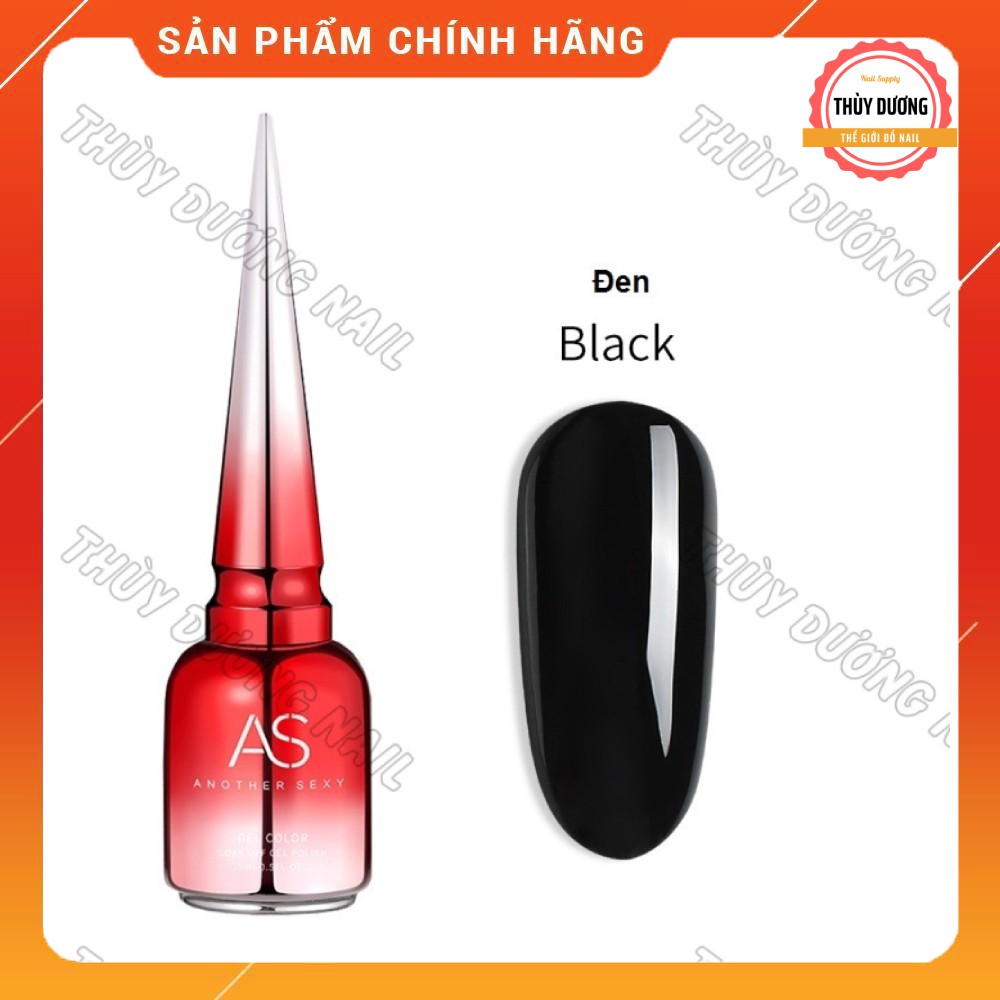 Sơn gel AS chính hãng chai đỏ màu đen 15ml