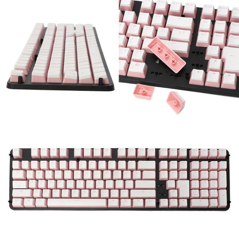 Bộ 108 nút bàn phím thay thế màu hồng cho OEM Cherry MX gh60