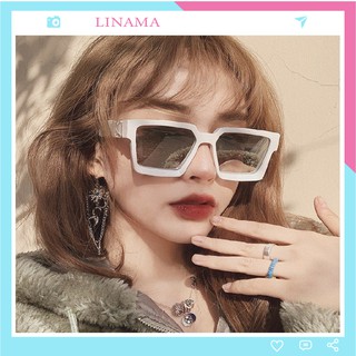 Kính mát gọng vuông cỡ lớn chống tia Uv thời trang cho nữ