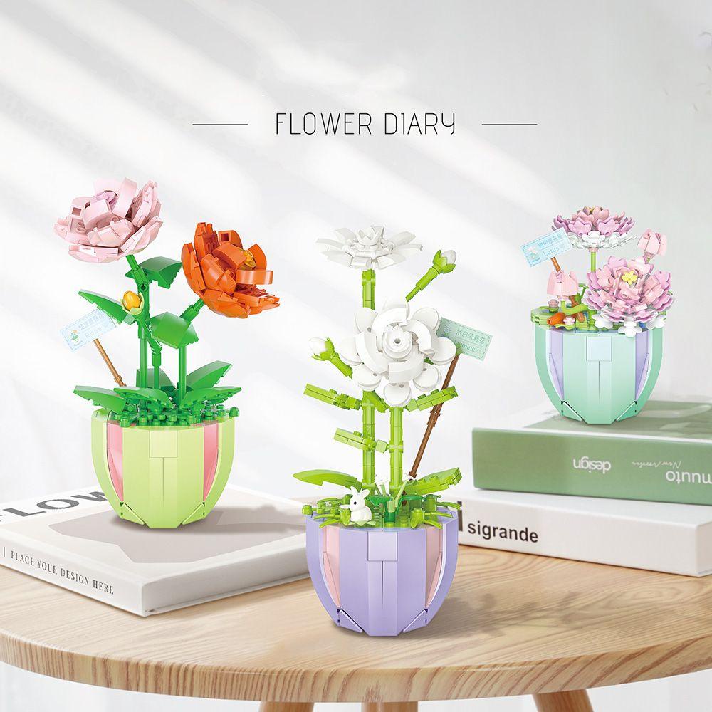 SUSANS Đồ Chơi Lắp Ráp Hình Hoa Hồng Ba Chiều DIY