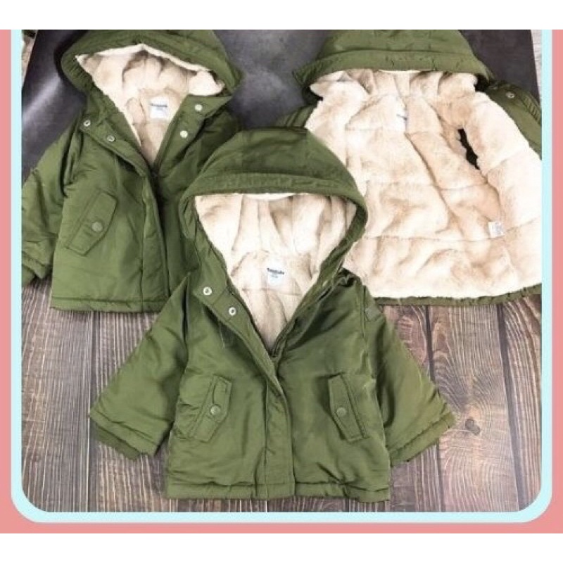 Áo parka nhí lót lông toàn bộ cho bé