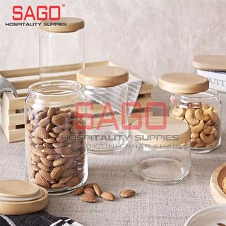 Hũ Thủy Tinh Ocean Pop Jar Wooden Lid Nắp Gỗ | Nhiều Dung Tích , Nhập Khẩu Thái Lan