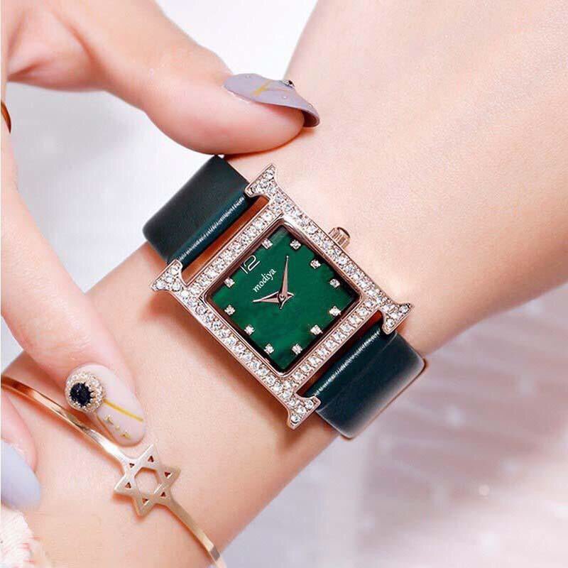 Đồng hồ thời trang nữ Modya MDA293 mặt chữ H cực đẹp dây da mềm, 4 màu dể dàng phối đồ | BigBuy360 - bigbuy360.vn