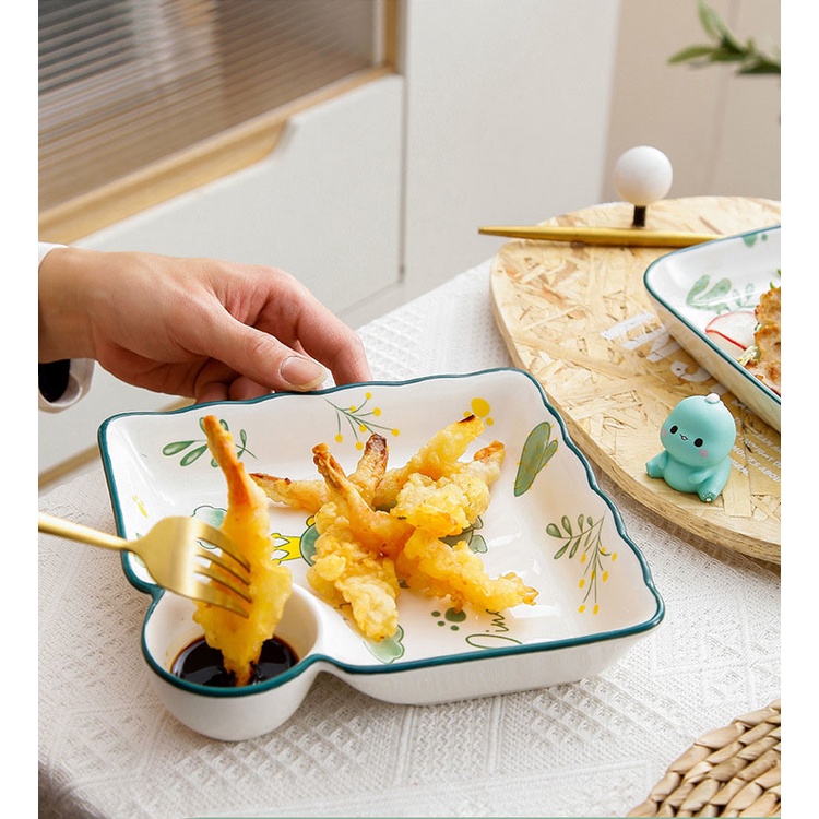 Bộ chén dĩa bát đĩa hình khủng long siêu kute