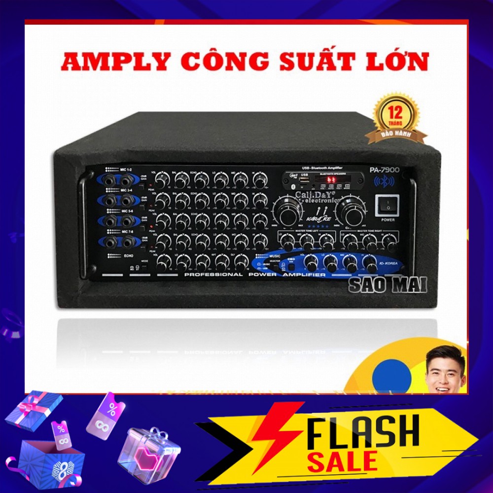 Ampli Bluetooth Sân Khấu Karaoke Hội Thảo Gia Đình Cali.D&Y PA-7900 - 2400W