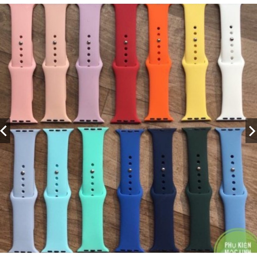 DÂY CAO SU APPLE WATCH SPORT BANDS CAO CẤP ĐỦ MÀU XANH BÓNG ĐÊM FULL SIZE 1 2 3 4 5 38mm 40mm 42mm 44mm