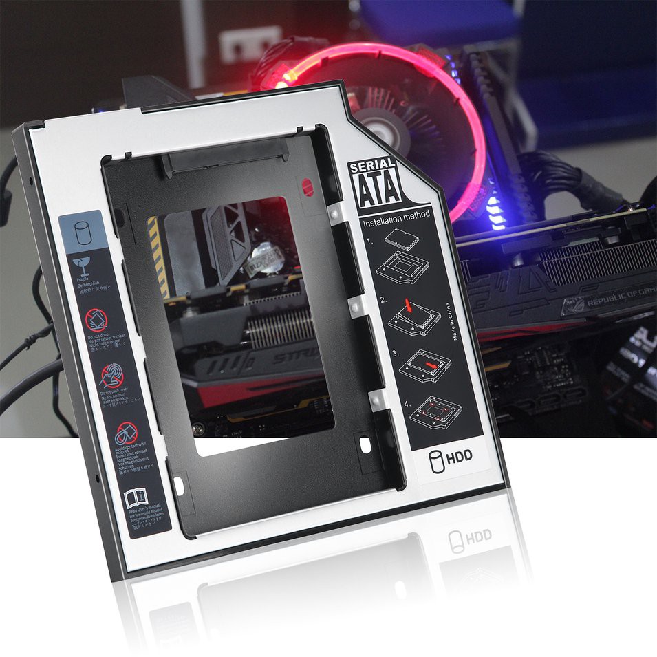 DVD Khay Đựng Ổ Cứng Sata 2nd Hdd Ssd 9.5mm