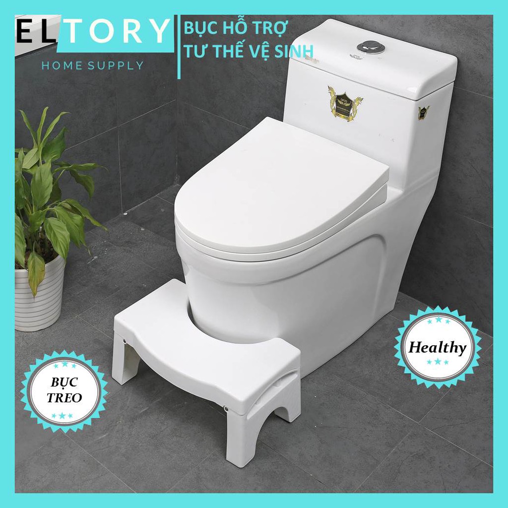 Bục kê chân toilet Eltory (Dạng Treo) - hỗ trợ tư thế vệ sinh, thiết kế hiện đại, giúp phòng chống táo bón, trĩ TS001