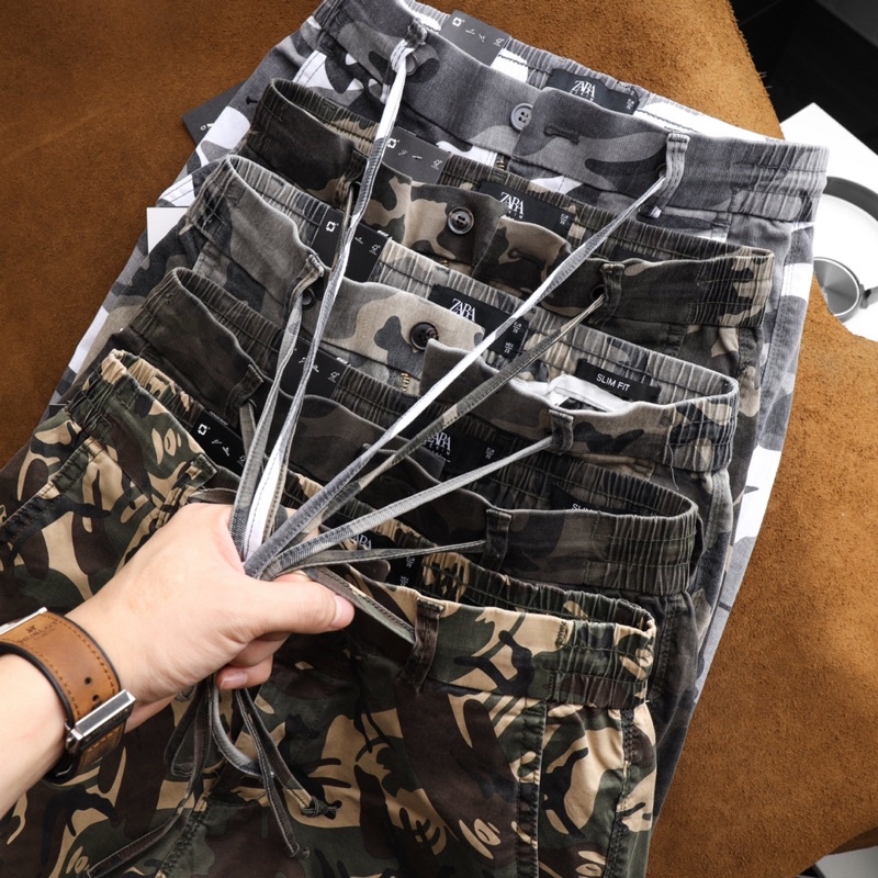 Quần short kaki rằn ri_camo