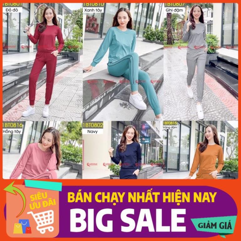 Bộ thể thao thu đông cotton nữ dài tay Cardina cao cấp !