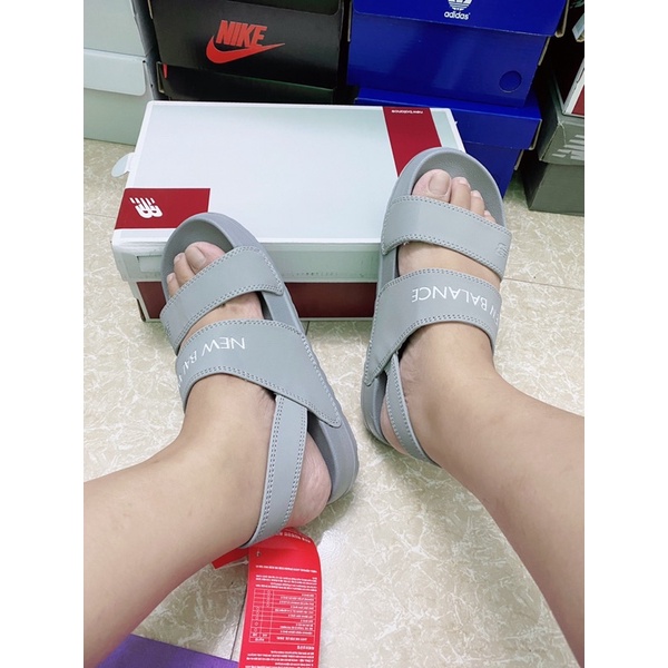 Chuẩn Dép sandal newbalance đen trắng hàng cao cấp Fullbox