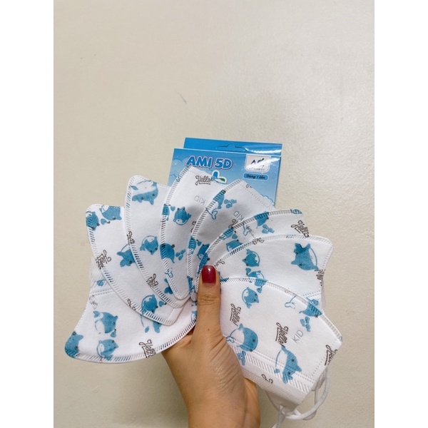 [2-8 tuổi] Lẻ 1 hộp khẩu trang 5D (gồm 10 cái) cho bé hàng chính hãng Ami