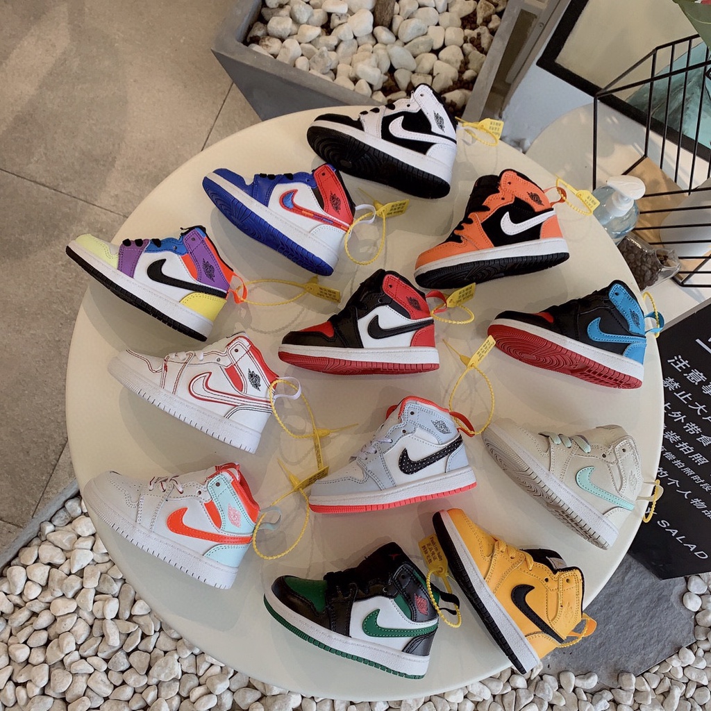 Giày Thể Thao Air Jordan1 AJ1 Thế Hệ 1 1-254* Có Sẵn Cho Bé