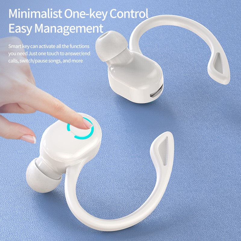 Tai Nghe Bluetooth 5.2 Móc Vành Tai Chống Ồn