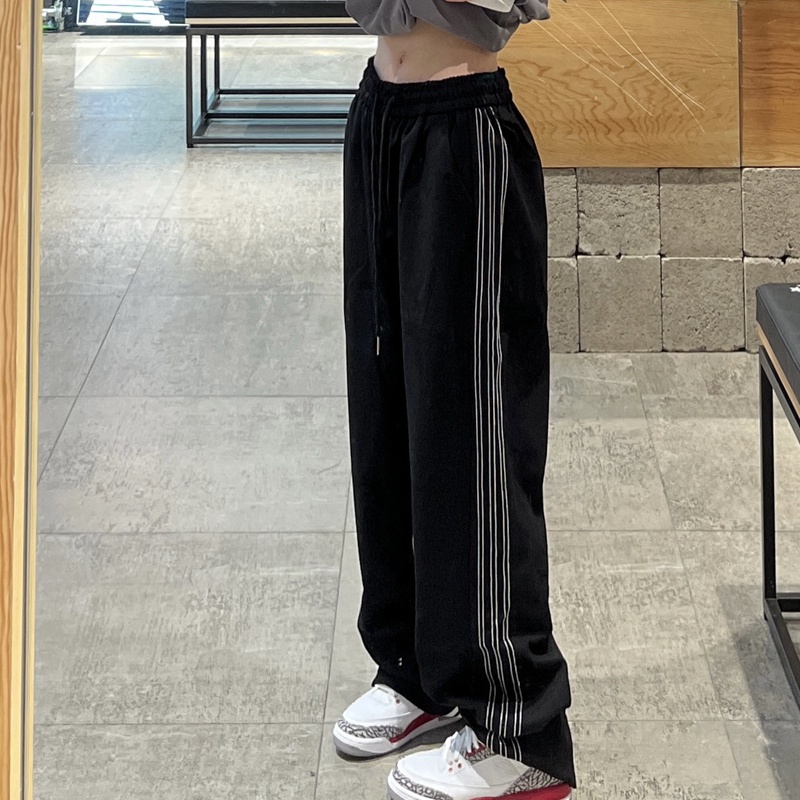 SUXI Quần ống rộng Màu Sắc Đơn Giản Thời Trang Mùa Hè