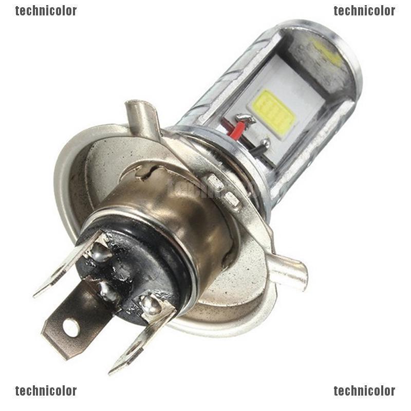 1 Đèn Pha H4 COB LED Ánh Sáng Trắng Cho Xe Máy