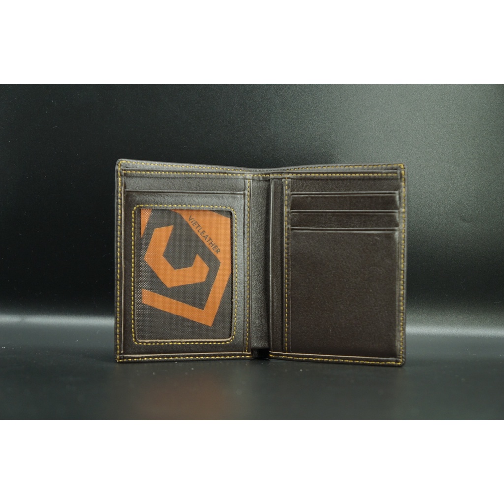 Ví da nam - Bóp da nam Classic cao cấp Vietleather dáng đứng