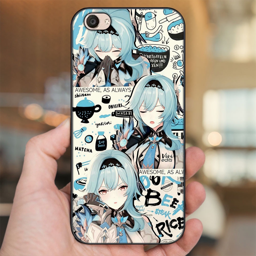 Ốp lưng Vivo V5, V5 Plus viền đen in hình Eula Genshin Impact