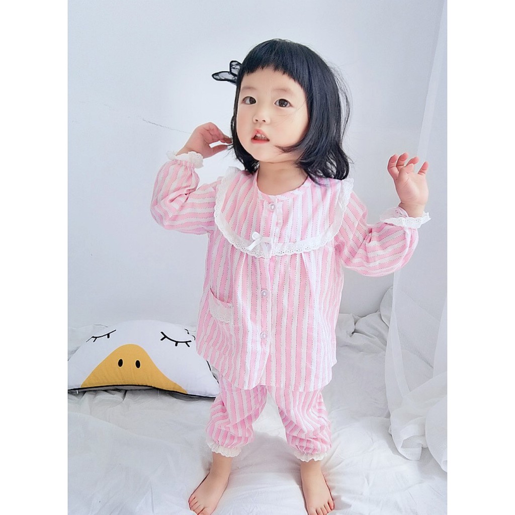 Bộ đồ dài tay bé gái Yu.Kids _ Pijama