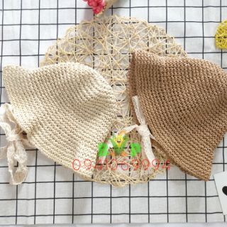 Mũ vành/ Mũ cói cho bé gái (Hàng loại 1)